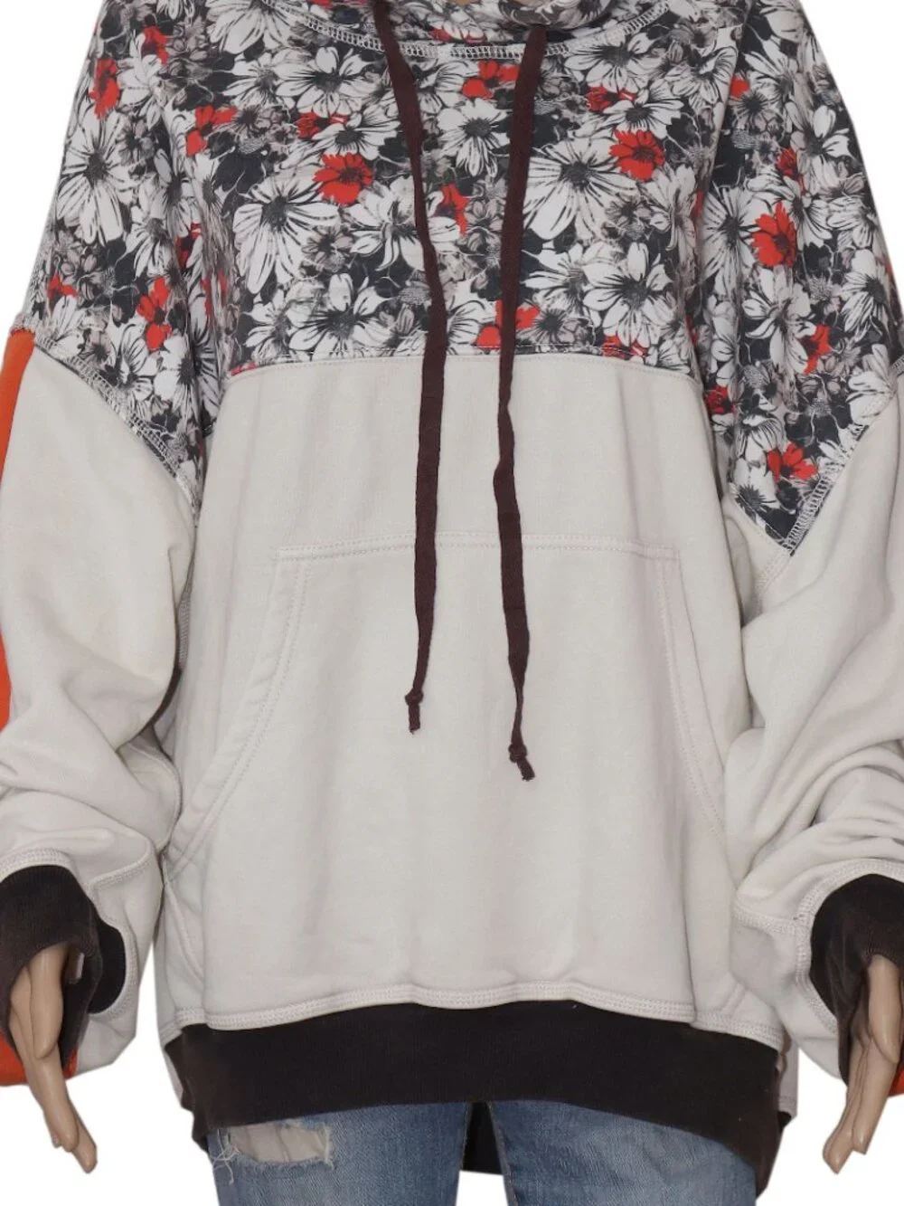 Free People Final Call Buti Hoodie Floral Embroidered Print Sweatshirt Jacket L